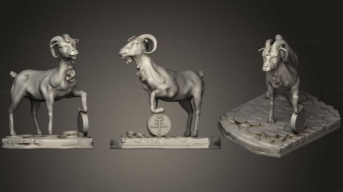 Animal figurines (Goat, STKJ_1014) 3D models for cnc